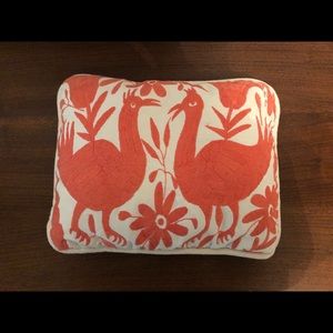 Coral Otomi Mexican Accent Pillow 11”x14”